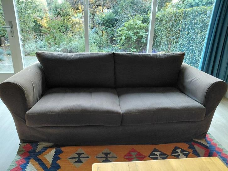 zitbank, Huis en Inrichting, Banken | Bankstellen, Gebruikt, Rechte bank, Tweepersoons, 150 tot 200 cm, 75 tot 100 cm, Stof, Ophalen