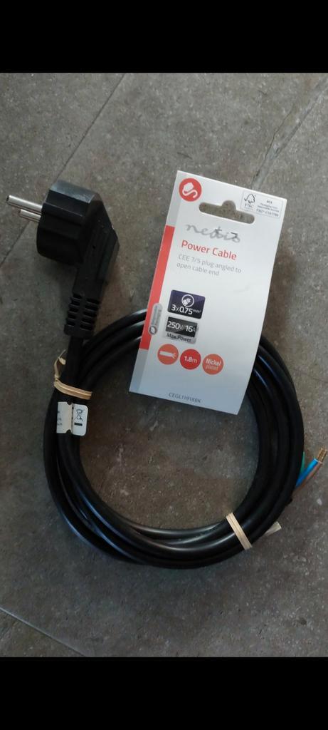 Nieuwe Netiz Power Cable - CEE 7/5 stekker, Doe-het-zelf en Verbouw, Elektra en Kabels, Nieuw, Kabel of Snoer, Ophalen of Verzenden