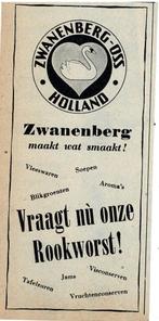 Vraagt nu onze  Rookworst  ZWANENBERG  OSS 1950, Verzenden, Zo goed als nieuw, Overige typen