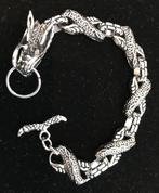 Armband Tibet zilver flexibel 'Draak' 21 CM ongedragen NIEUW, Ophalen of Verzenden, Nieuw, Zilver, Zilver