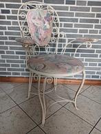 Mooie Vintage stoel met sierlijke vormen, metaal frame, Ophalen, Gebruikt, Overige kleuren, Vintage sierlijk romantisch