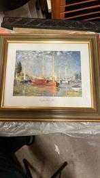 Schilderij Claude Monet - Rode boten bij Argenteuil, Antiek en Kunst, Ophalen of Verzenden