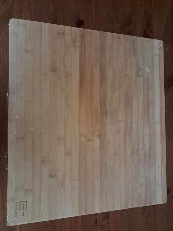 Bamboe fornuisplaat / snijplank 55x50, Huis en Inrichting, Keuken | Keukenbenodigdheden, Gebruikt, Ophalen of Verzenden
