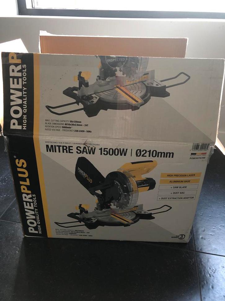 Powerplus Verstekzaag - defect zaag blijft steken, Doe-het-zelf en Verbouw, Gereedschap | Zaagmachines, Zo goed als nieuw, Afkortzaag