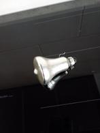 Antieke glazen kerstbal bel klok zilver, Diversen, Kerst, Ophalen