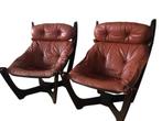 2x Odd Knutsen luna fauteuils, Ophalen, Gebruikt, 75 tot 100 cm, Leer
