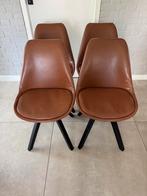 Eetkamer stoelen COGNAC, Kunststof, Gebruikt, Bruin, Ophalen of Verzenden