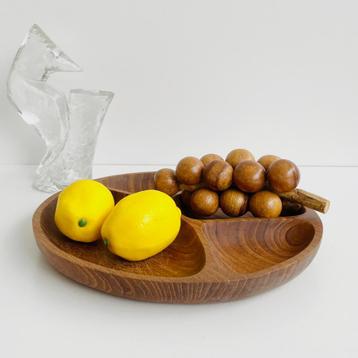 vintage teakhouten SCHALEN borden Mid Century Deens Design  beschikbaar voor biedingen