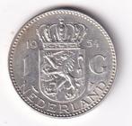1 Gulden 1954 met randkrasje, Postzegels en Munten, Munten | Nederland, 1 gulden, Koningin Juliana, Verzenden, Zilver