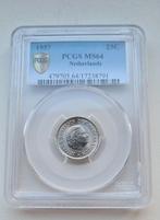 25 cent 1957 PCGS MS64 POP 2/1, Postzegels en Munten, Munten | Nederland, Ophalen of Verzenden, Koningin Juliana, 25 cent, Losse munt