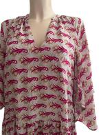 Sissel Edelbo maxi jurk roze/beige one size, Kleding | Dames, Jurken, Maat 38/40 (M), Zo goed als nieuw, Roze, Onder de knie