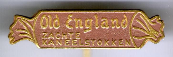 Old England zachte kaneelstokken bruin/koper speldje( W_525), Verzamelen, Speldjes, Pins en Buttons, Zo goed als nieuw, Speldje of Pin