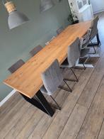 Eetkamertafel 280x100cm met metalen U-poten, Huis en Inrichting, Ophalen, Gebruikt, 200 cm of meer, 50 tot 100 cm