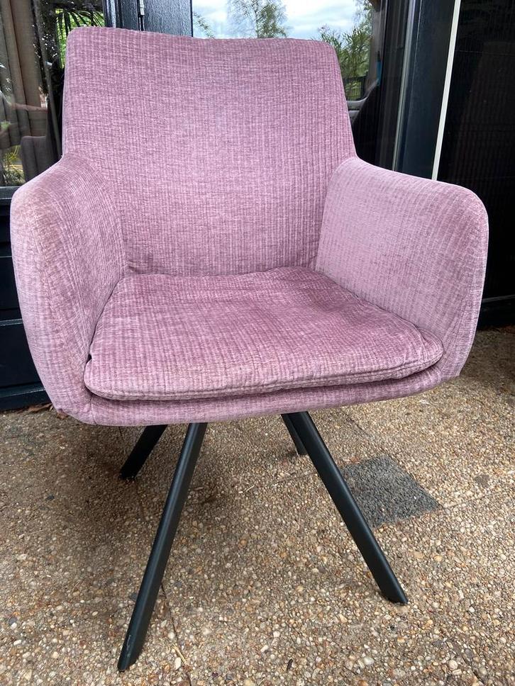 2 roze draaibare eetkamerstoelen - zo goed als nieuw!, Huis en Inrichting, Complete eetkamers, Zo goed als nieuw, Minder dan 4 stoelen
