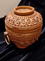 Aziatische rijstmand mand Azië, Huis en Inrichting, Ophalen, Gebruikt, Rond, Riet