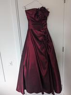Strapless Galajurk Bordeauxrood (2-delig), Galajurk, Ophalen of Verzenden, Maat 36 (S), Gedragen