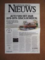 Chrysler Simca Nieuws 1979, Ophalen of Verzenden, Gelezen, Overige merken