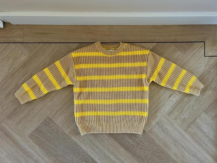 *NIEUW!* Gebreide gestreepte trui, geel / beige, Zara, 122, Kinderen en Baby's, Kinderkleding | Maat 122, Nieuw, Jongen of Meisje