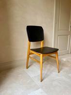 Mid century vintage eetkamerstoelen 6 x, Mid century vintage, Zwart, Hout, Ophalen of Verzenden