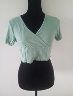 Mintgroene Shein crop top - Maat M, Kleding | Dames, Tops, Maat 38/40 (M), Ophalen of Verzenden, Zo goed als nieuw, Korte mouw