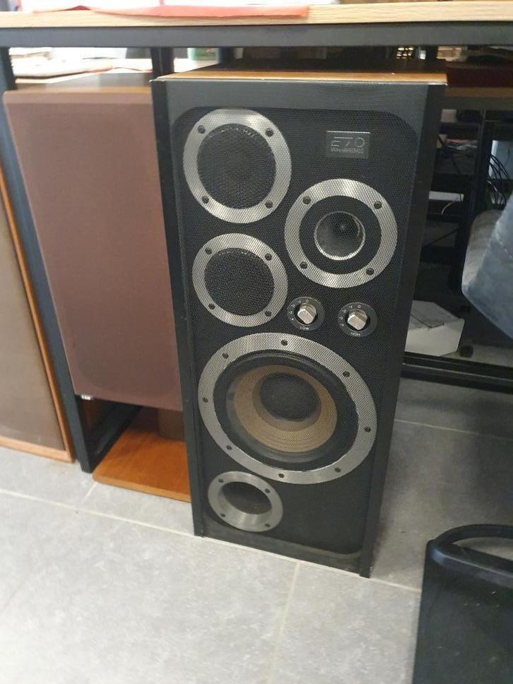 2 Luidsprekers / Speakers Wharfedale E70, Audio, Tv en Foto, Luidsprekers, Front, Rear of Stereo speakers, 60 tot 120 watt, Overige merken