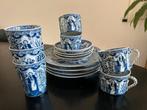 Lange lijs servies. 4 borden   4 kop en schotels en 3 bekers, Antiek en Kunst, Antiek | Servies los, Ophalen