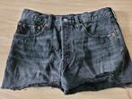 Levi's 501 jeans short zwart, Ophalen of Verzenden, Zo goed als nieuw, Zwart