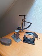 Oude briefweger, nietmachine en perforator, Antiek en Kunst, Ophalen of Verzenden