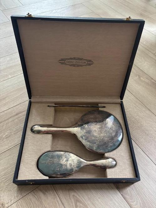 Art Deco Gero verzilverde kapset / toiletset., Antiek en Kunst, Curiosa en Brocante, Ophalen of Verzenden
