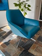 Fauteuil Montel Petrol, Huis en Inrichting, Ophalen, Gebruikt, 75 tot 100 cm, Leer