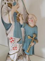 Antieke gipsen beelden Maria en Jozef p/st 29,95, Verzamelen, Religie, Ophalen of Verzenden, Christendom | Katholiek, Zo goed als nieuw