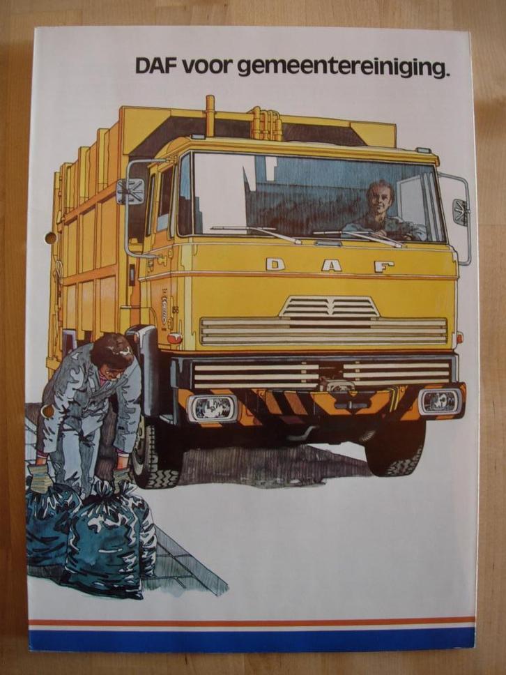 DAF 1600 / 2000 Gemeentereiniging Brochure ca 1975, Boeken, Auto's | Folders en Tijdschriften, Zo goed als nieuw, Overige merken
