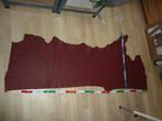 Roodbruin restant soepel echt leer rundleer, Hobby en Vrije tijd, Verzenden, Leer of Kunstleer, Nieuw, 30 tot 120 cm