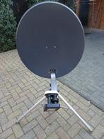 Schotelantenne met dubbele kop en statief, Caravans en Kamperen, Ophalen, Zo goed als nieuw