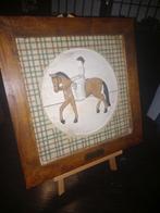 Vintage Paard en Ruiter decoratie bord ., Antiek en Kunst, Ophalen of Verzenden