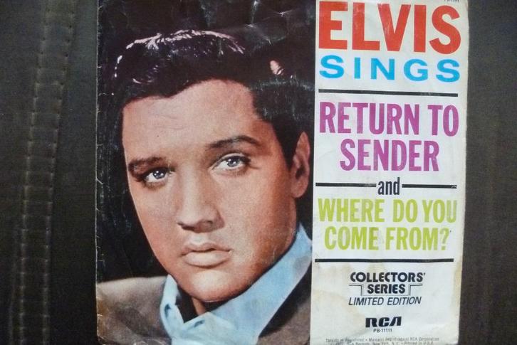 elvis presley - return to sender, Cd's en Dvd's, Vinyl Singles, Gebruikt, Single, Overige genres, 7 inch, Ophalen of Verzenden