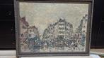 Simon  Kramer - Stadsgezicht Amsterdam - Olieverf op Hout, Ophalen of Verzenden