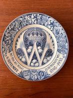 Delfts Blauw Herdenkingsbord Wilhelmina 1898-1938, Antiek en Kunst, Ophalen of Verzenden