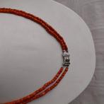 antieke halsketting 2 rijig,bloedk, Verzenden, Zilver, Ketting