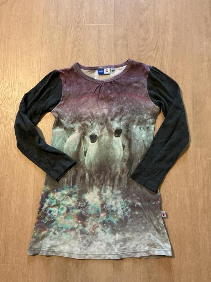 Molo jurk paarden maat 134 / 140, Kinderen en Baby's, Kinderkleding | Maat 134, Zo goed als nieuw, Meisje, Jurk of Rok, Ophalen of Verzenden