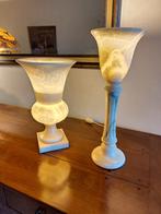 Robuuste marmer kelk lampen., Huis en Inrichting, Lampen | Tafellampen, Ophalen, Overige materialen, 50 tot 75 cm, Vintage