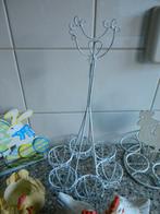 EIERHOUDER METAAL, HOUDER VOOR EIEREN, 2 stuks, Ophalen of Verzenden, Gebruikt