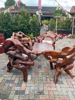 Robuste zware teak hout set, Huis en Inrichting, Tafels | Salontafels, Ophalen of Verzenden