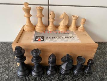 Vintage Staunton Schaakset, koningshoogte 7,5 cm beschikbaar voor biedingen