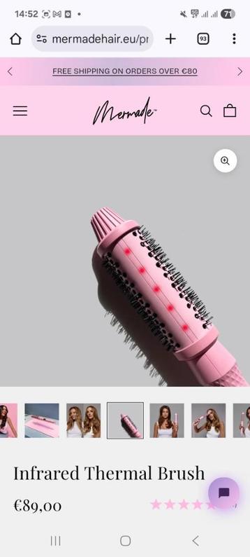 Hairbrush mermade infrarode nieuw in doos koopje beschikbaar voor biedingen