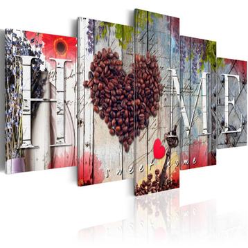868 Home Hart 5 Luik Canvas Schilderij 200x100cm Nieuw XXL beschikbaar voor biedingen