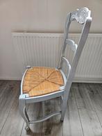 Grijze Stoelen met Riet - Landelijke Stijl, Riet of Rotan, Gebruikt, Twee, Ophalen of Verzenden