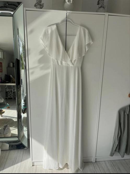 Witte lange jurk, Kleding | Dames, Jurken, Nieuw, Maat 36 (S), Wit, Onder de knie, Ophalen of Verzenden