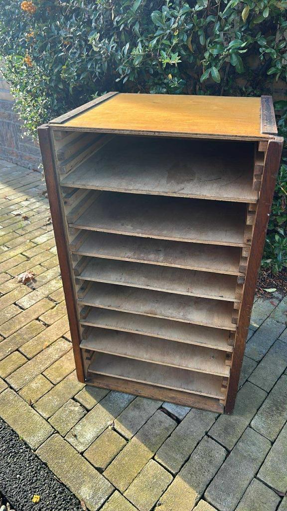 Industriële houten kasten ( prijs per stuk), Huis en Inrichting, Kasten | Overige, Gebruikt, Ophalen