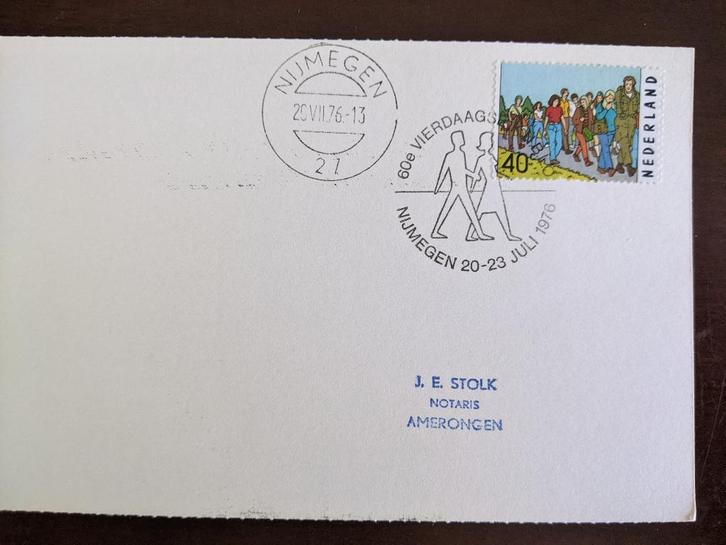 NL 1976; BRIEFKAART 60e VIERDAAGSE NIJMEGEN LEES, Postzegels en Munten, Brieven en Enveloppen | Nederland, Briefkaart, Verzenden